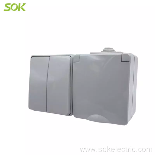 Light Switch and 1 gang Schuko wall sockets